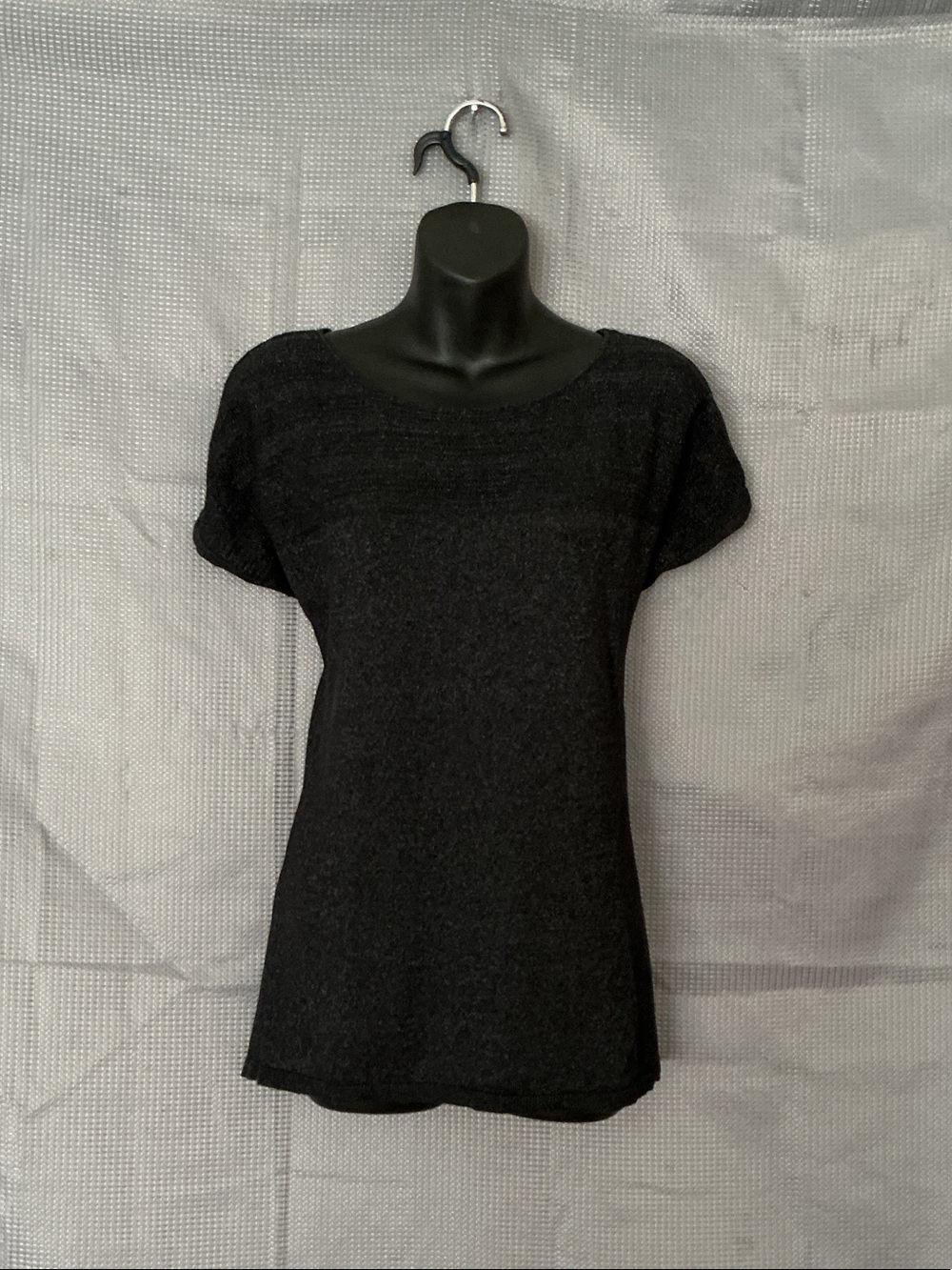 Coldwater Creek Black Short-Sleeve Knit Top